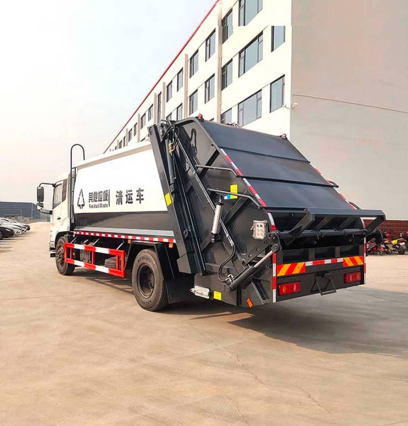 Dongfeng KR Rear Loading 4x2 Diesel Engine Compactor Garbage Collector Truck 14CBM Compression Type 3