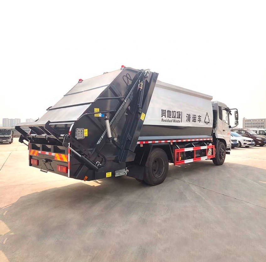 Dongfeng KR Rear Loading 4x2 Diesel Engine Compactor Garbage Collector Truck 14CBM Compression Type 4