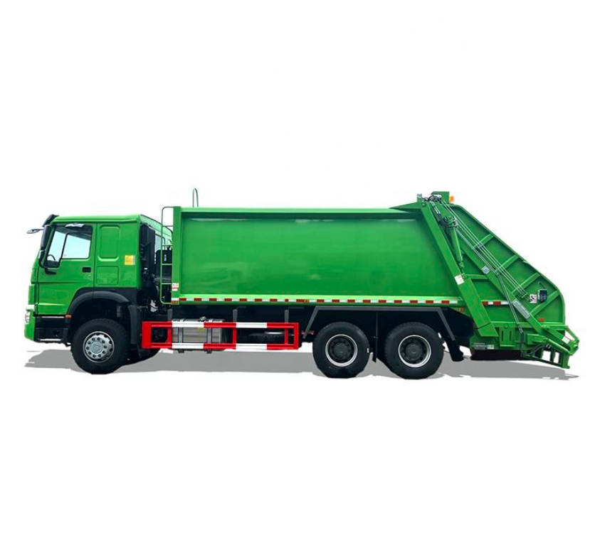 Howo 18 CBM 6x4 Manual Diesel Engine Garbage Compactor Truck Rear Loader 2