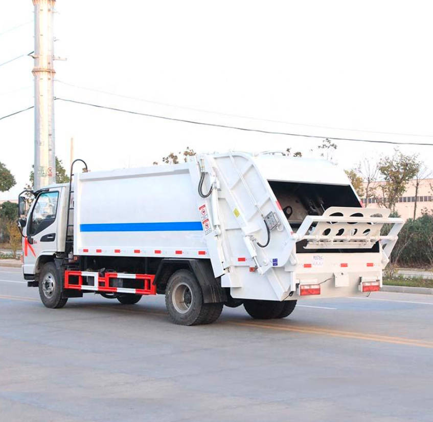 JAC 4x2 Diesel Compressed Garbage Truck 6CBM Rear Loading Gearbox Compactor 4