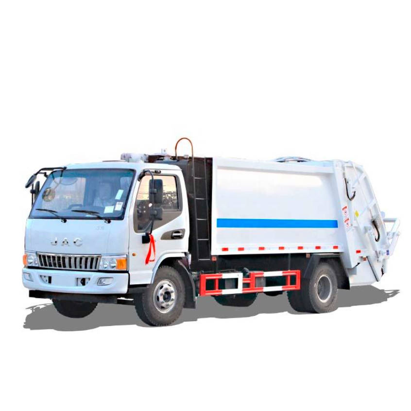 JAC 4x2 Diesel Compressed Garbage Truck 6CBM Rear Loading Gearbox Compactor